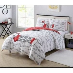 Your Zone New 3pc Duvet Set Christmas Daschund Full sz